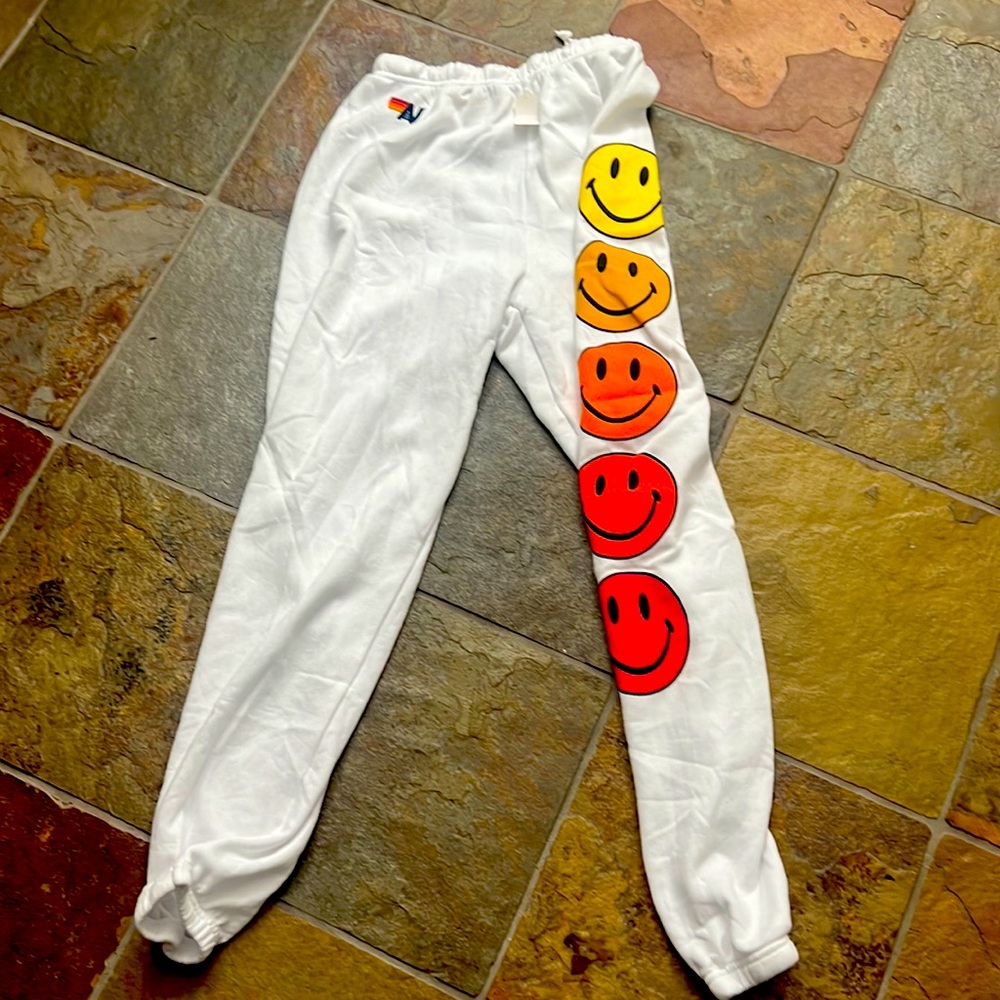 New with tags Aviator Nation Smiley Sweatpants Sweats